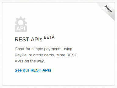RESTful PayPal Beta